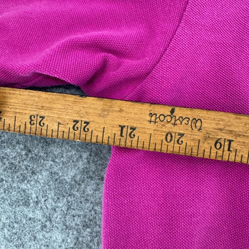 Polo Ralph Lauren Mens Magenta Pink Short Sleeve Pique Polo Shirt Large Logo